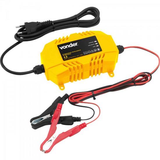 Carregador Inteligente de Bateria 127V CIB070 Amarelo VONDER por 0,00 à vista no boleto/pix ou parcele em até 1x sem juros. Compre na loja Mundomax!
