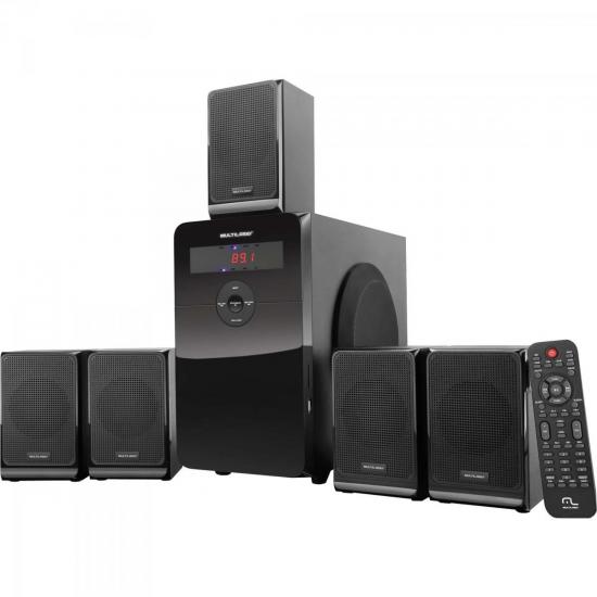 Home Theater 80W USB/SD/AUX SP177 Preto MULTILASER por 0,00 à vista no boleto/pix ou parcele em até 1x sem juros. Compre na loja Mundomax!