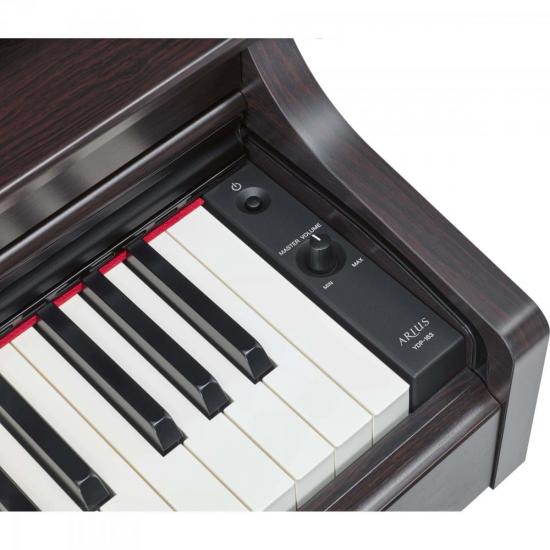 Piano Digital YAMAHA ARIUS YDP-163R Marrom por 0,00 à vista no boleto/pix ou parcele em até 1x sem juros. Compre na loja Mundomax!