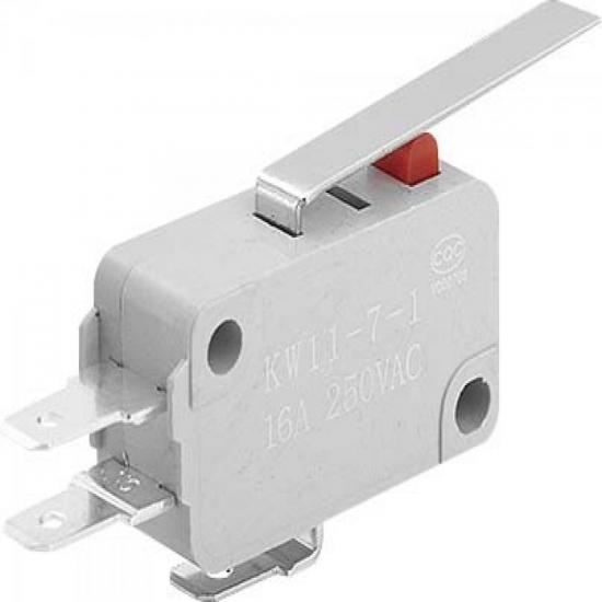 Chave Micro Switch 16A 250V KW1171-CH27MMSC5 Cinza RONTEK por 0,00 à vista no boleto/pix ou parcele em até 1x sem juros. Compre na loja Mundomax!