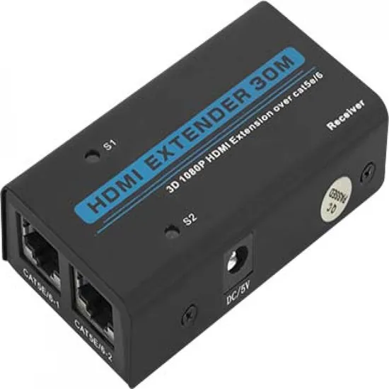Extensor de HDMI 1080P 3D com LAN RJ45 30m CB0332 Preto RONTEK (62766)