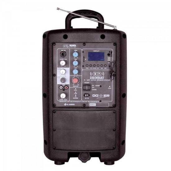 Caixa Multiuso Donner DR08BAT Preto LL AUDIO por 0,00 à vista no boleto/pix ou parcele em até 1x sem juros. Compre na loja Mundomax!