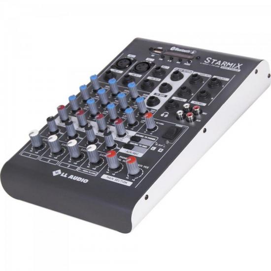 Mesa de Som 4 Canais Stereo Starmix XMS402R Cinza LL AUDIO - Mundomax