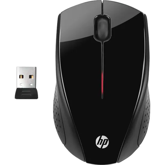 Mouse sem Fio USB 1600 DPI X3000 Preto HP (62801)
