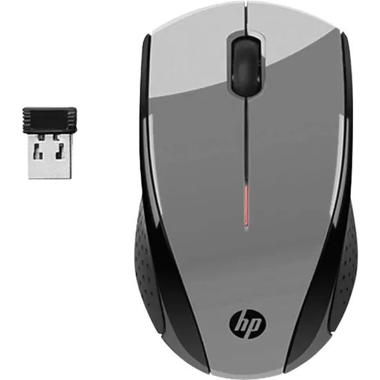 Mouse sem Fio USB 1600 DPI X3000 Cinza HP (62802)