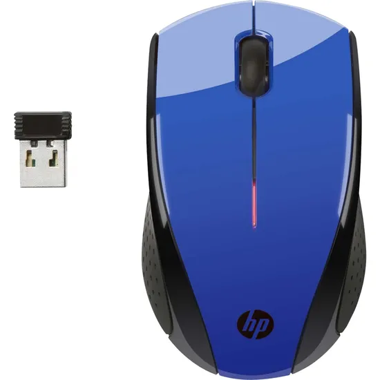 Mouse sem Fio USB 1600 DPI X3000 Azul/Preto HP (62803)