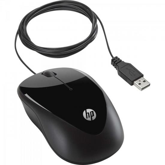Mouse USB 1600 DPI X1000 Preto HP por 0,00 à vista no boleto/pix ou parcele em até 1x sem juros. Compre na loja Mundomax!