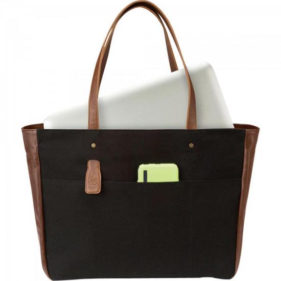 Bolsa Para Notebook 14\" VENETIAN V1M56AAABL Preta/Marrom HP por 0,00 à vista no boleto/pix ou parcele em até 1x sem juros. Compre na loja Mundomax!