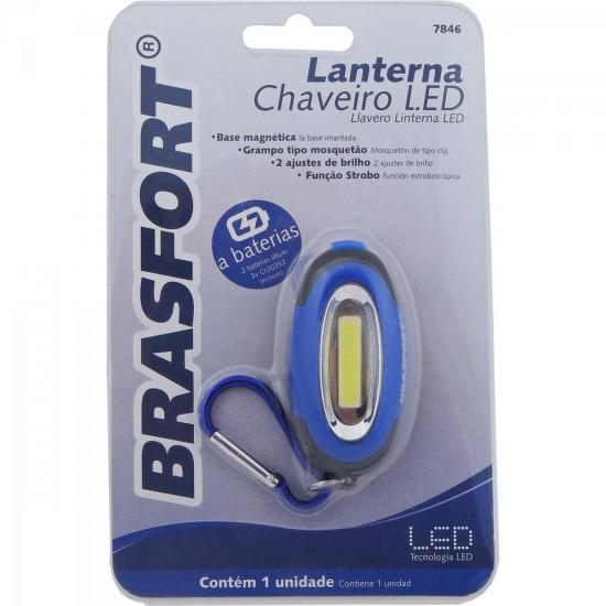 Lanterna LED CHAVEIRO Azul BRASFORT por 0,00 à vista no boleto/pix ou parcele em até 1x sem juros. Compre na loja Mundomax!