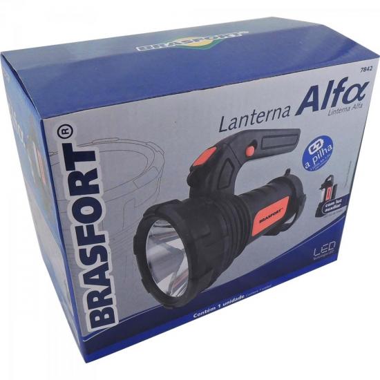 Lanterna LED ALFA Preta BRASFORT por 82,99 à vista no boleto/pix ou parcele em até 3x sem juros. Compre na loja Mundomax!