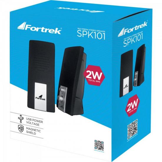 Caixa Multimídia 2.0 2W RMS SK-101 Preto FORTREK por 28,90 à vista no boleto/pix ou parcele em até 1x sem juros. Compre na loja Mundomax!