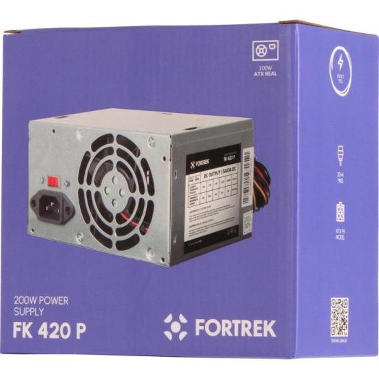 Fonte ATX Fortrek PWS-2003 200W 20+4P FK420P por 64,41 à vista no boleto/pix ou parcele em até 2x sem juros. Compre na loja Fortrek!