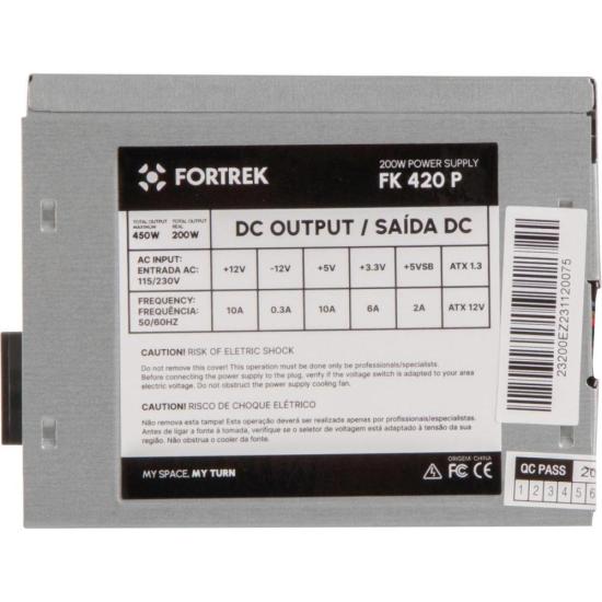 Fonte ATX Fortrek PWS-2003 200W 20+4P FK420P por 64,41 à vista no boleto/pix ou parcele em até 2x sem juros. Compre na loja Fortrek!