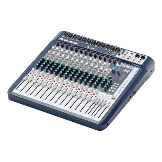 Mesa de Som Soundcraft Signature Analógica 16 Canais Preto/Azul por 4.723,00 à vista no boleto/pix ou parcele em até 12x sem juros. Compre na loja Mundomax!