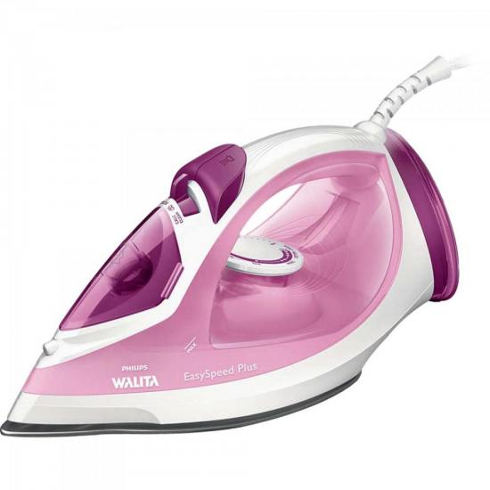 Ferro a Vapor 1400W 127V EASY SPEED RI2042/42 Branco/Rosa PHILIPS WALITA por 0,00 à vista no boleto/pix ou parcele em até 1x sem juros. Compre na loja Mundomax!