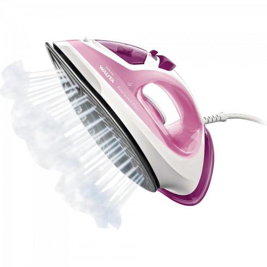 Ferro a Vapor 1400W 127V EASY SPEED RI2042/42 Branco/Rosa PHILIPS WALITA por 0,00 à vista no boleto/pix ou parcele em até 1x sem juros. Compre na loja Mundomax!