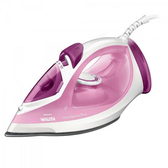 Ferro a Vapor 2000W 220V EASY SPEED RI2042/44 Branco/Rosa PHILIPS WALITA por 0,00 à vista no boleto/pix ou parcele em até 1x sem juros. Compre na loja Mundomax!