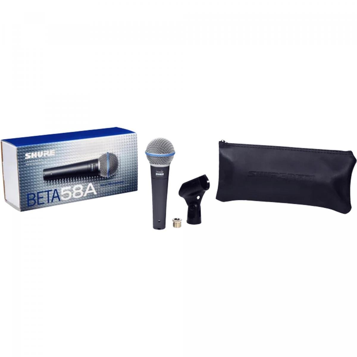 Microfone Profissional Beta 58A Preto SHURE - Mundomax