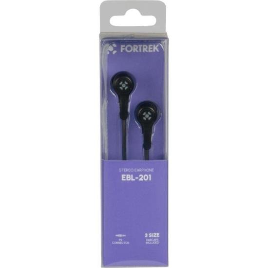 Fone de Ouvido Fortrek EBL201BK Preto FK 421A por 13,87 à vista no boleto/pix ou parcele em até 1x sem juros. Compre na loja Fortrek!