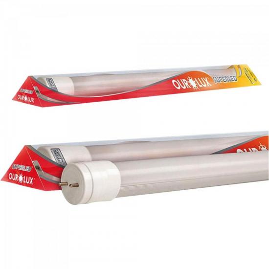 Lâmpada LED 18W Bivolt 6.500K Superled Tube Glass Branca Fria OUROLUX por 0,00 à vista no boleto/pix ou parcele em até 1x sem juros. Compre na loja Mundomax!