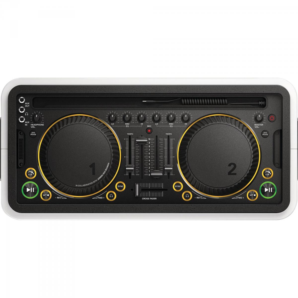 Sistema de Som 80W RMS com Bluetooth M1X-DJ DS8900 Branco/Preto