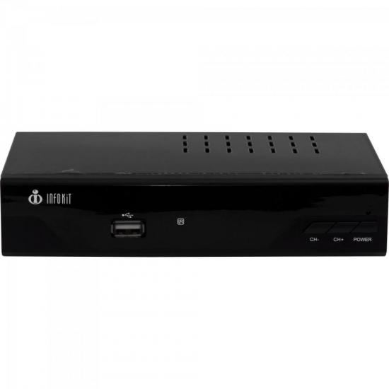 Conversor Digital Terrestre ITV-500 Preto INFOKIT por 0,00 à vista no boleto/pix ou parcele em até 1x sem juros. Compre na loja Mundomax!