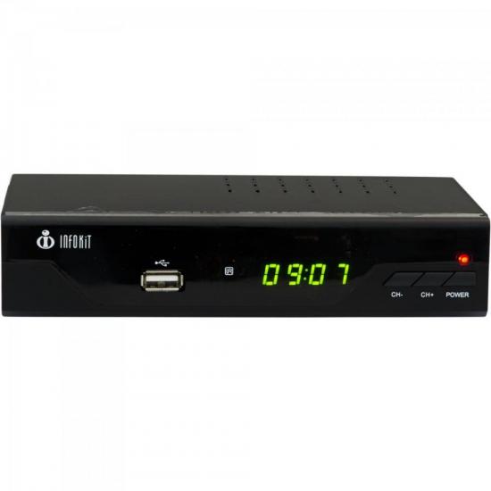 Conversor Digital Terrestre ITV-500 Preto INFOKIT por 0,00 à vista no boleto/pix ou parcele em até 1x sem juros. Compre na loja Mundomax!