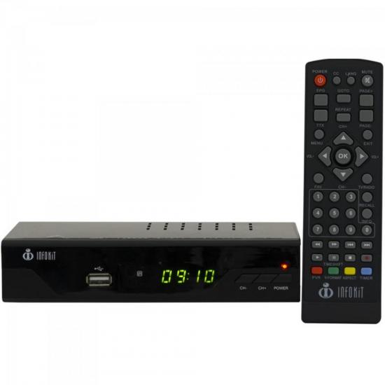 Conversor Digital Terrestre ITV-500 Preto INFOKIT por 0,00 à vista no boleto/pix ou parcele em até 1x sem juros. Compre na loja Mundomax!