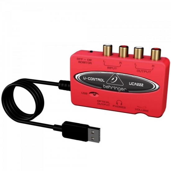 Interface Digital de Áudio USB U-CONTROL UCA222 Vermelho BEHRINGER (62995)