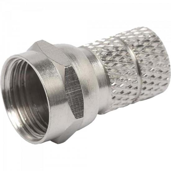 Conector F de Rosca RG6 Cromado MXT por 18,90 à vista no boleto/pix ou parcele em até 1x sem juros. Compre na loja Mundomax!