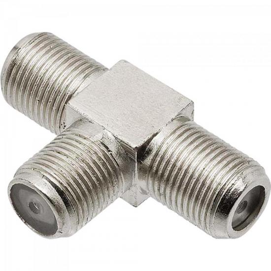 Emenda em T Para Jack F Fêmea Cromado MXT por 3,90 à vista no boleto/pix ou parcele em até 1x sem juros. Compre na loja Mundomax!