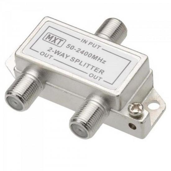 Divisor Splitter Blindado 1x2 50~2400MHz Cromado MXT por 0,00 à vista no boleto/pix ou parcele em até 1x sem juros. Compre na loja Mundomax!