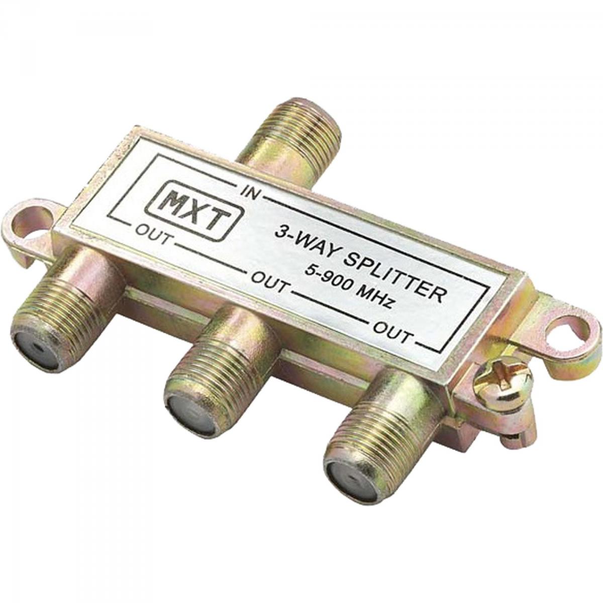 Divisor Splitter Blindado 1x3 5-1000MHz Cromado MXT 5 unidades