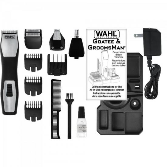 Aparador de Pelos Faciais Recarregavel Bivolt GROOMSMAN PRO Preto WAHL por 214,90 à vista no boleto/pix ou parcele em até 8x sem juros. Compre na loja Mundomax!