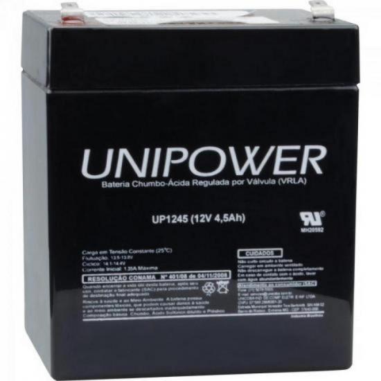 Bateria Selada UP1245 12V/4,5A UNIPOWER por 0,00 à vista no boleto/pix ou parcele em até 1x sem juros. Compre na loja Mundomax!