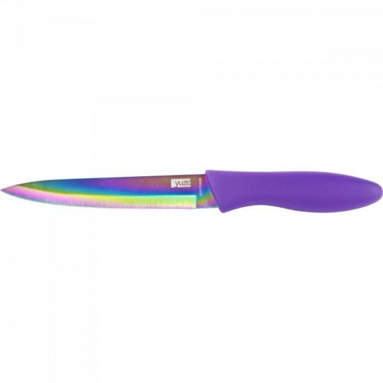 Kit 4 Facas em Aço Inox Revestidas em Titânio YUZE por 0,00 à vista no boleto/pix ou parcele em até 1x sem juros. Compre na loja Mundomax!