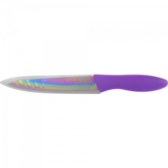 Kit 4 Facas em Aço Inox Revestidas em Titânio YUZE por 0,00 à vista no boleto/pix ou parcele em até 1x sem juros. Compre na loja Mundomax!