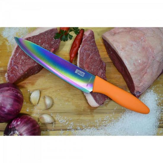 Kit 4 Facas em Aço Inox Revestidas em Titânio YUZE por 0,00 à vista no boleto/pix ou parcele em até 1x sem juros. Compre na loja Mundomax!