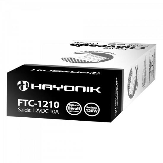 Fonte Colmeia HAYONIK FTC1210 12V / 10A 120W Bivolt Automática por 99,00 à vista no boleto/pix ou parcele em até 3x sem juros. Compre na loja Mundomax!