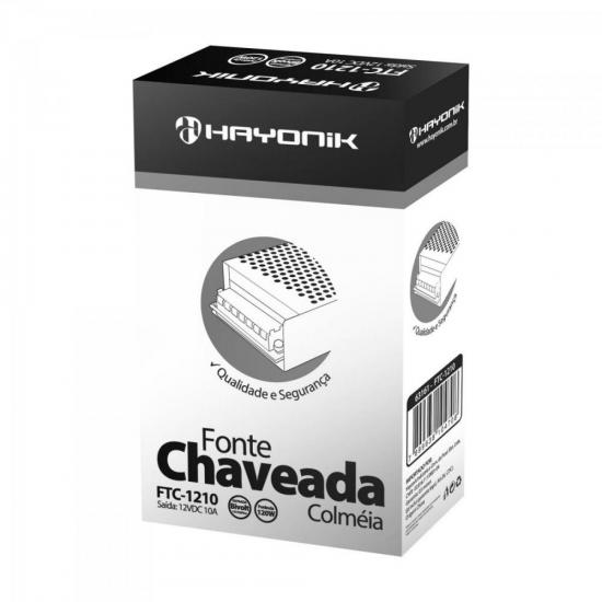 Fonte Colmeia HAYONIK FTC1210 12V / 10A 120W Bivolt Automática por 99,00 à vista no boleto/pix ou parcele em até 3x sem juros. Compre na loja Mundomax!