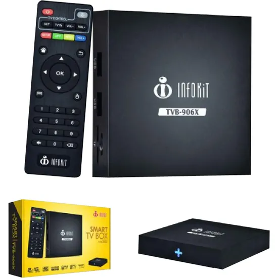 Smart TV Box TVB-906X Preto INFOKIT (63163)