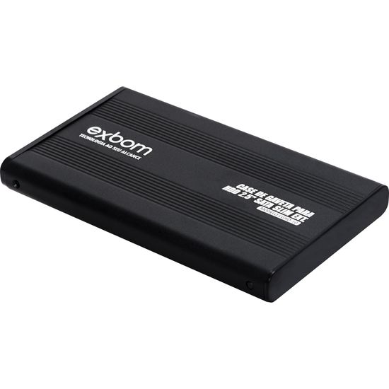 Case de Gaveta Para HD Externo 2.5\" CGHD-10 Preto EXBOM por 0,00 à vista no boleto/pix ou parcele em até 1x sem juros. Compre na loja Mundomax!