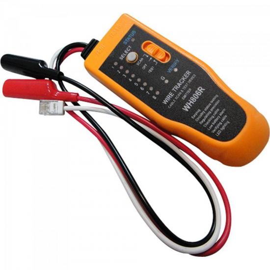 Testador de Cabo Zumbidor WH-806R Amarelo/Preto SECCON por 0,00 à vista no boleto/pix ou parcele em até 1x sem juros. Compre na loja Mundomax!