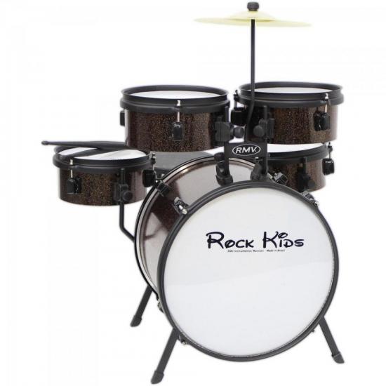 Bateria Infantil ROCK KIDS Cobre RMV por 0,00 à vista no boleto/pix ou parcele em até 1x sem juros. Compre na loja Mundomax!