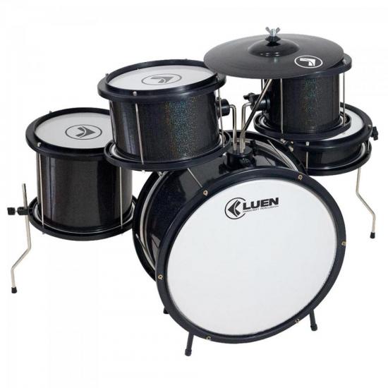 Bateria Infantil POP Preta LUEN por 0,00 à vista no boleto/pix ou parcele em até 1x sem juros. Compre na loja Mundomax!