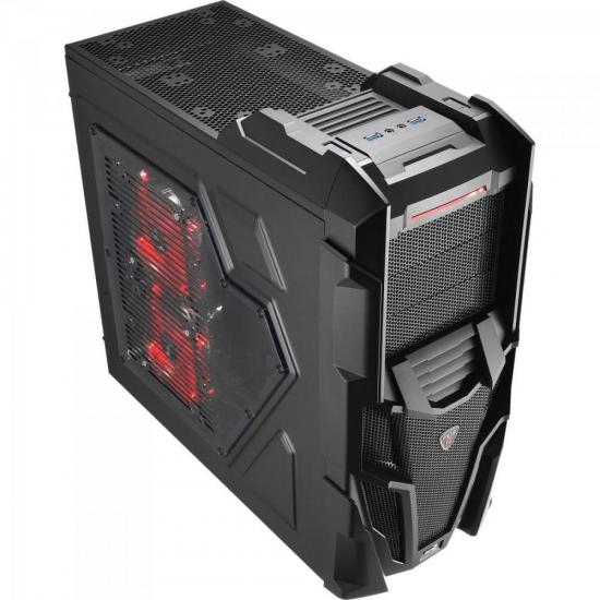 Gabinete Gamer Mid Tower MECHATRON WINDOW BLACK STEEL EDITION EN57028 (63214)