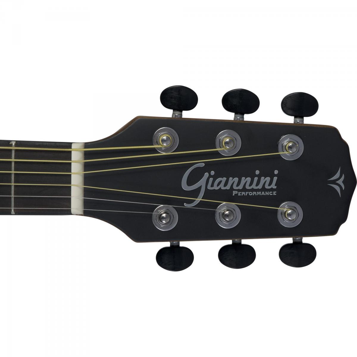 Violão Giannini GF1D CEQ Eletroacústico Aço Zebra Wood - Mundomax