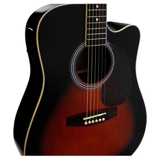 Violão Giannini GF1D CEQ Eletroacústico Aço 3 Tone Sunburst por 849,00 à vista no boleto/pix ou parcele em até 10x sem juros. Compre na loja Mundomax!