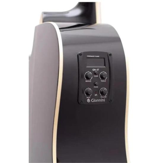 Violão Giannini GF1D CEQ Eletroacústico Aço 3 Tone Sunburst por 849,00 à vista no boleto/pix ou parcele em até 10x sem juros. Compre na loja Mundomax!