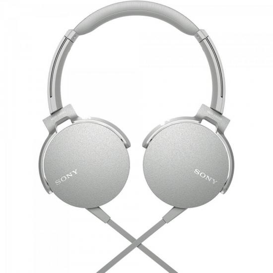 Fone de Ouvido com Microfone MDR-XB550AP/W Branco SONY por 0,00 à vista no boleto/pix ou parcele em até 1x sem juros. Compre na loja Mundomax!